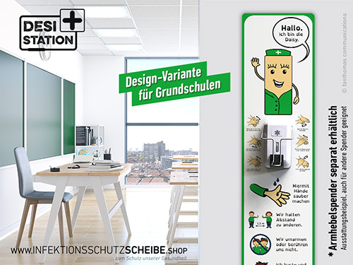 Daisy-Station Wandversion für Grundschulen, Farbstil grün