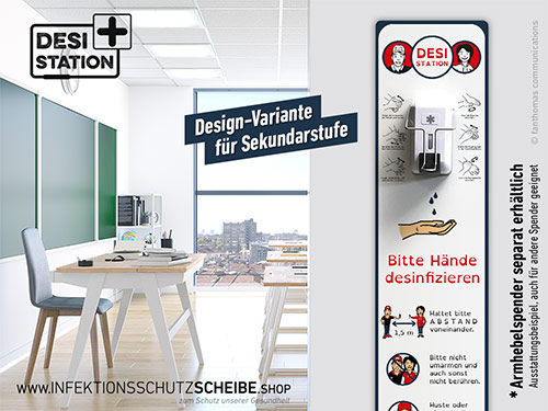 Daisy-Station Wandversion für Sekundarstufe, Farbstil navy